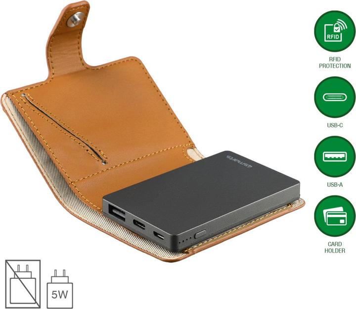 Produktbild 4smarts Powerbank PowerWallet 3000mAh (3000 mAh, 10 W, 11.10 Wh)
