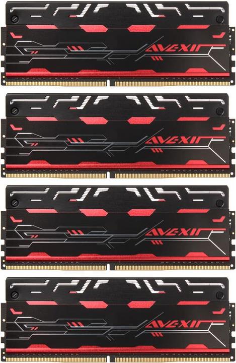 Actual product image Avexir Blitz Series, red LED (4 x 4GB, 3200 MHz, DDR4-RAM, DIMM)