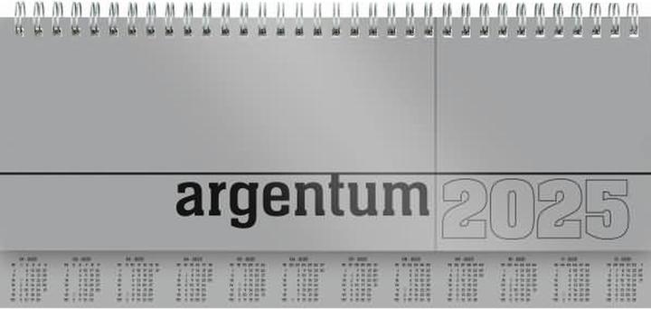 Nährwerte und Zutaten Tisch-Querkalender 2025 argentum, 29,7x13,5cm, Bürokalender mit 112 Seiten (297 x 105 mm, Deutsch)
