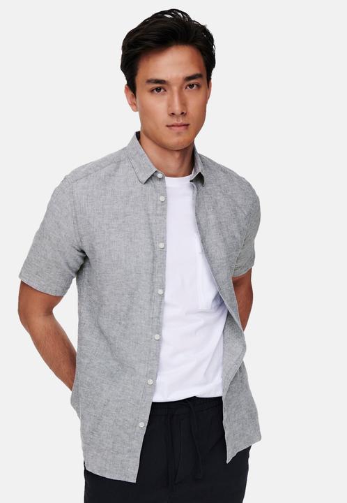 Actual product image Only & Sons Linen short sleeve shirt (XS)