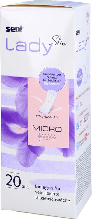 Image du produit Seni Lady Slim Micro Einlage atmungsaktive anatomische 7x18.5cm 1 Tropfen (20 x)