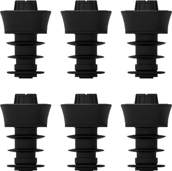 Actual product image Coravin Screw cap for wine pourer 6 pieces, black (Wine stopper)