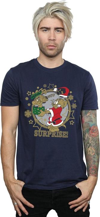 Actual product image Tom & Jerry Mens Christmas Surprise T-Shirt (XXL)