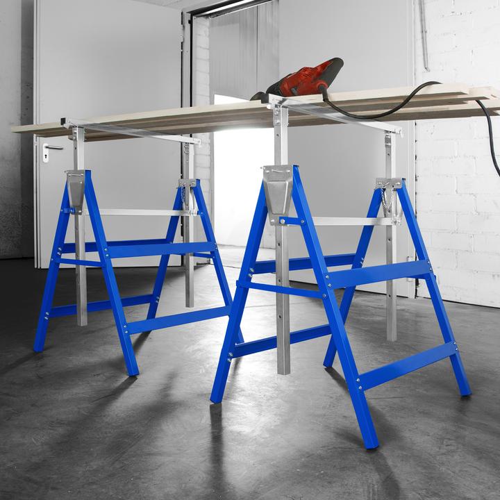 Produktbild tectake 2x Gerüstbock höhenverstellbar (56.50 cm, 68.50 cm)