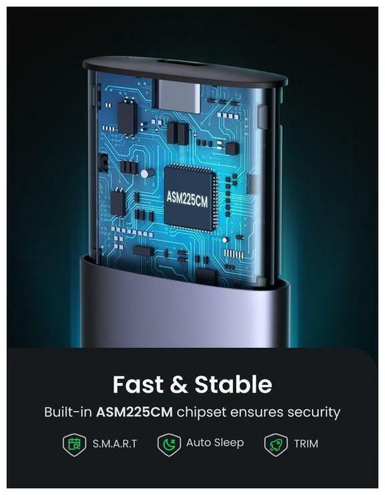 Produktbild Ugreen SSD Enclosure (M.2 2280, M.2 2230, M.2 2260, M.2 2242)