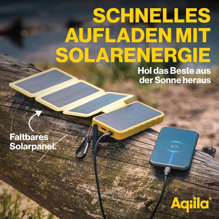 Actual product image Aqiila Powerbird BS10 - solar powerbank 10000 mAh (10000 mAh, 20 W, 37 Wh)