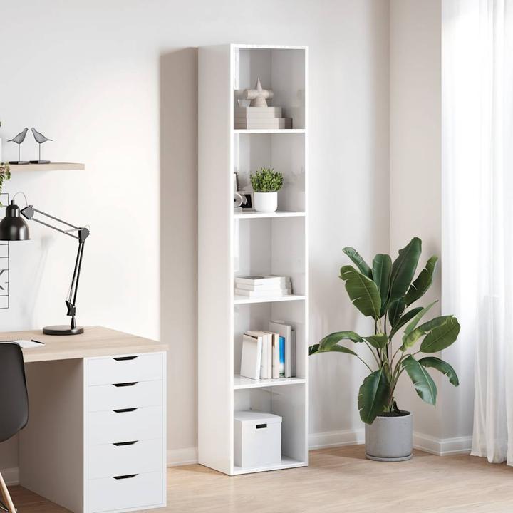Immagine prodotto VidaXL Libreria bianca lucida 40x30x189 cm in legno (40 x 30 x 189 cm)