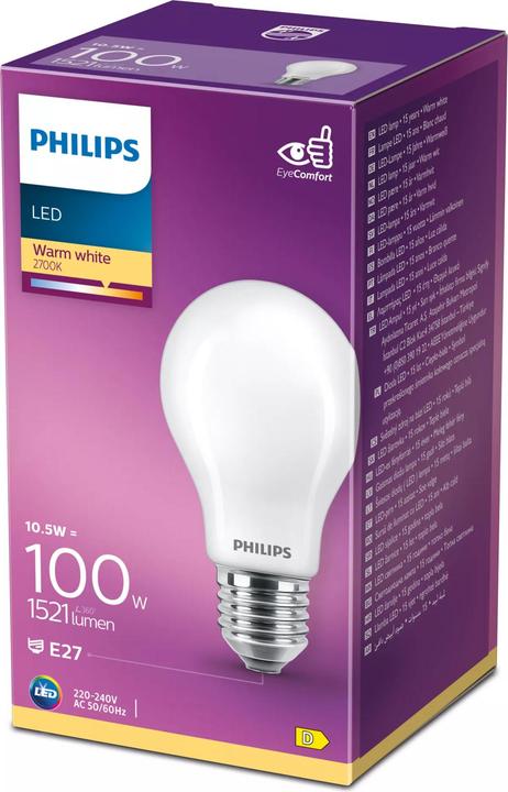Actual product image Philips CorePro Glass LED bulb (E27, 10.50 W, 1521 lm, 1 x, D)