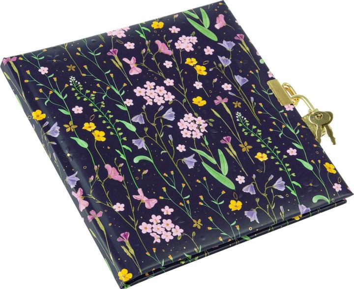 Actual product image Goldbuch Diary 16,5x16,5cm Meadow Miracles Blue (16.5 x 16.5 cm, Plain, Hardcover)