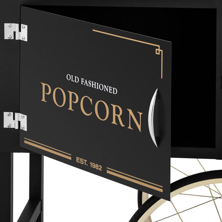 Actual product image Royal Catering Popcorn trolley - black and gold