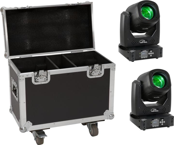 Image du produit Eurolite Set 2x LED TMH-B90 + étui avec roulettes