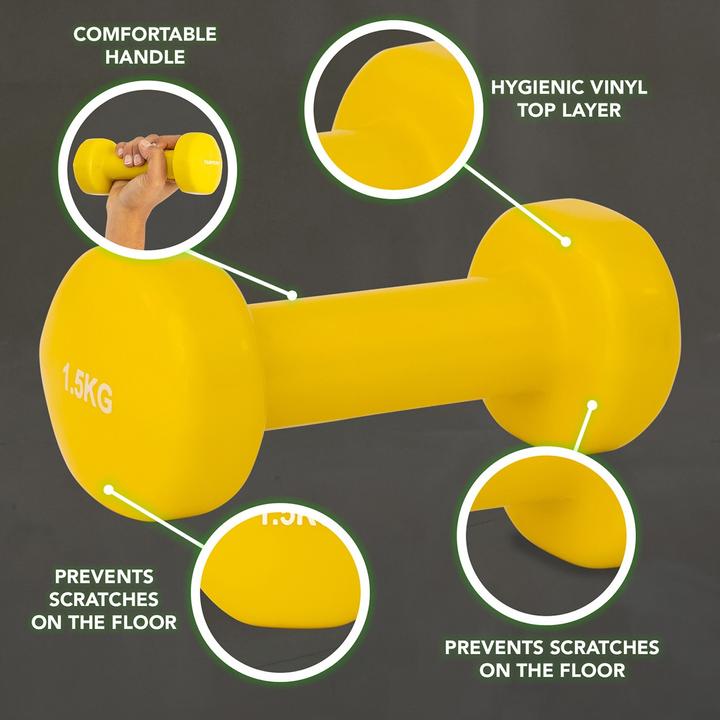Actual product image Tunturi Vinyl Kurzhanteln (2 x 1.5 kg)