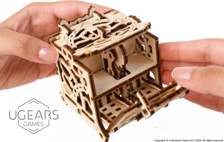 Actual product image Ugears Cube container 3D wooden puzzle