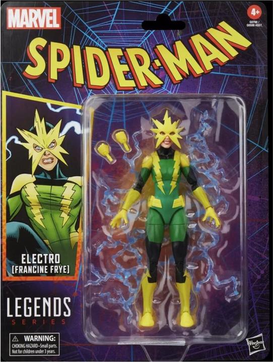 Produktbild Hasbro Spider-Man Marvel Legends Retro Actionfigur Electro (Francine Frye) 15 cm