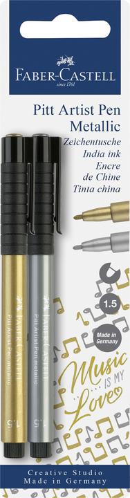 Produktbild Faber-Castell PITT Artist Pen (Silber, Gold, 2 x)