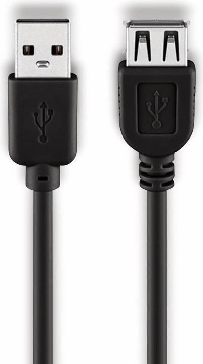 Actual product image Goobay USB 2.0 Hi-Speed Extension Cable, Black, 0.6 m (0.60 m, USB 2.0)