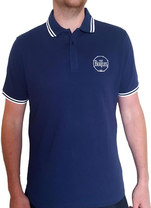 The Beatles Drum Logo Polo (Dark Blue (S)