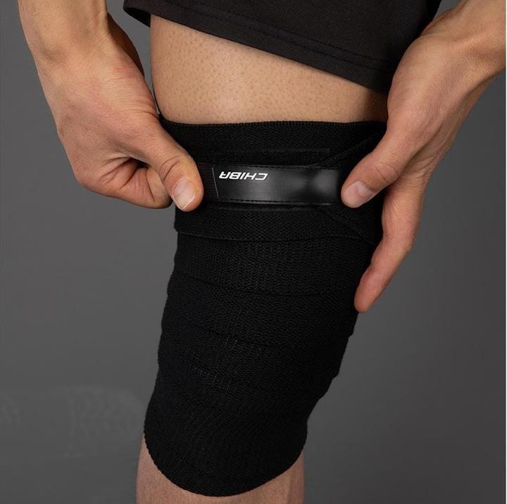 Actual product image Chiba Knee Bandage Black Line (One size)