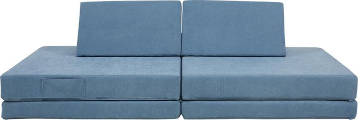 Actual product image En.Casa Spielsofa Norhulta 5-tlg. 150x66x46 cm Cord Blau (Children sofa)