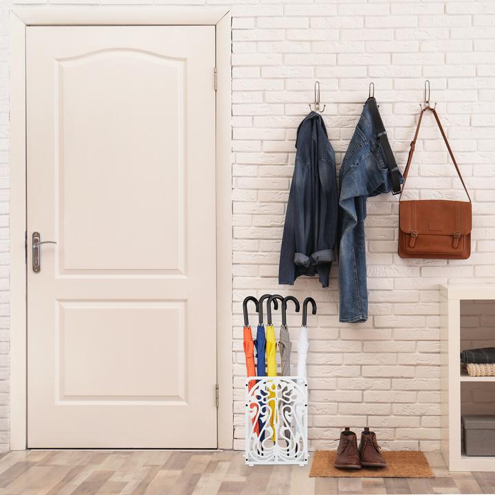 Actual product image Relaxdays Cast Iron Umbrella Stand, Rectangular (30.5 x 16 x 48.5 cm)