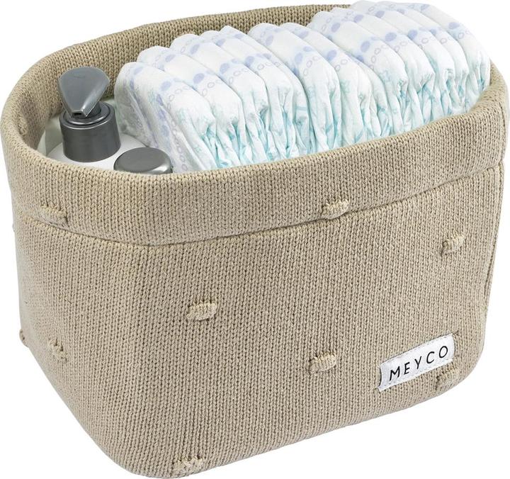 Produktbild Meyco Wickeltichkörbchen small Mini Knots sand