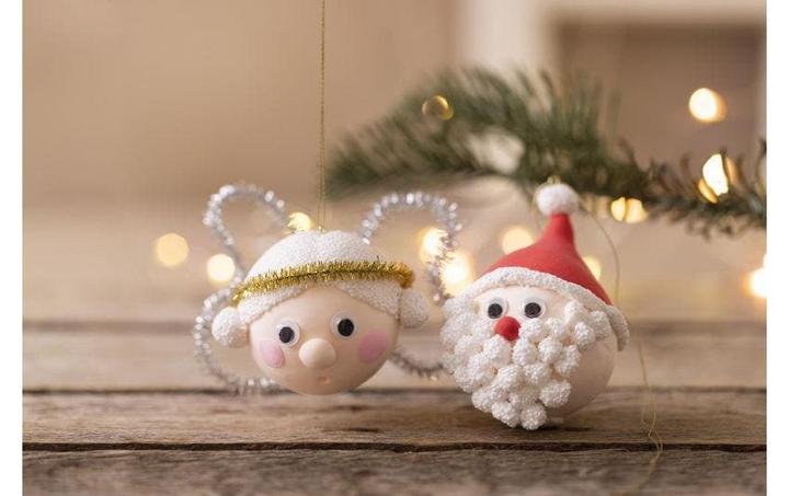 Produktbild Creativ Company Bastelset Weihnachtskugeln Santa und Engel