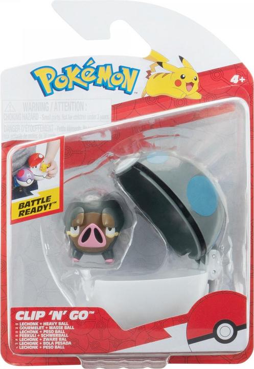 Actual product image Jazwares Pokémon Clip'n'Go Poké Balls Lechonk & Heavy Ball
