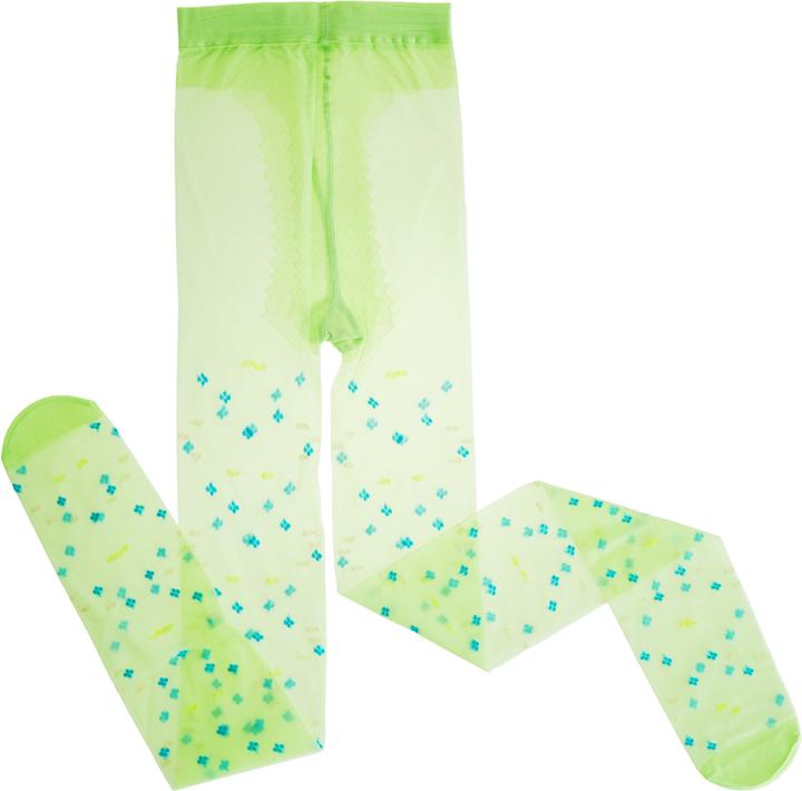 Dressforfun St. Patrick’s Day Feinstrumpfhose mit Kleeblättern und Punkten (One Size)