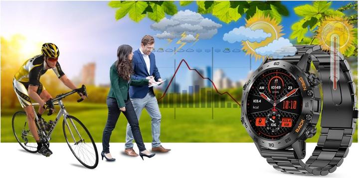 Produktbild Gravity SMARTWATCH MĘSKI GT9-2 - WYKONYWANIE POŁĄCZEŃ, CIŚNIENIOMIERZ (sg021b) (48 mm)