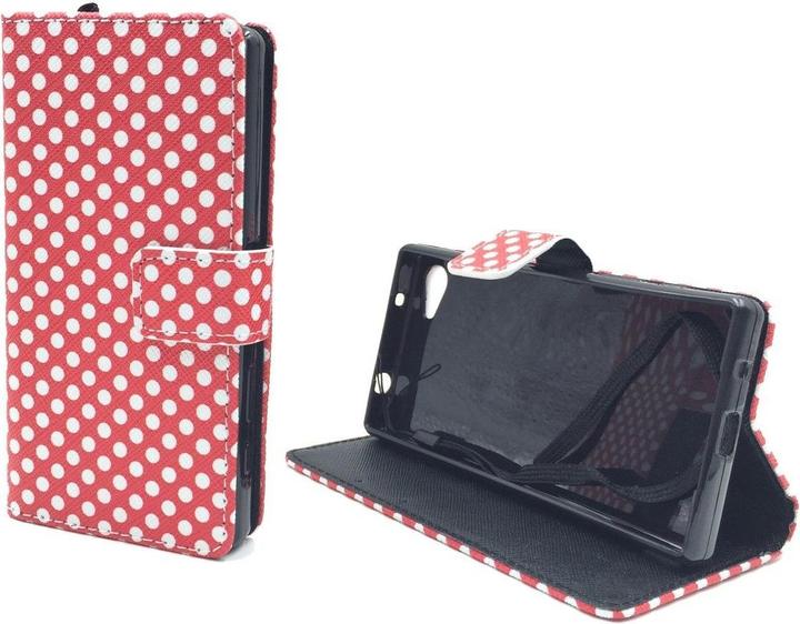 Actual product image König Design Protective Case for Sony Xperia Z5 Compact Polka Dot Red Case + 1 Armour Protection Glass (Sony Xperia Z5 Compact)
