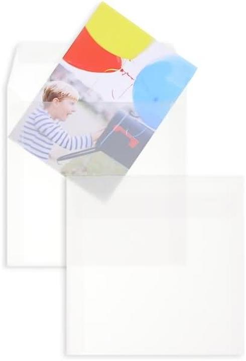 Actual product image Blanke Envelopes offset transparent 160x160mm 100g/sqm HK PU=100 pieces white (100 x)