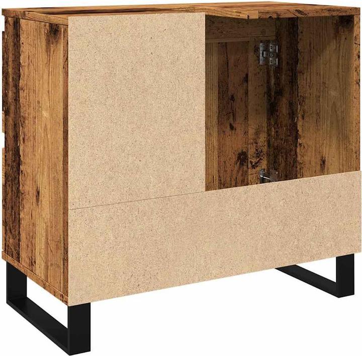 Produktbild VidaXL Waschbeckenunterschrank Unterschrank Badschrank Badmöbel Altholz-Optik (65 x 33 x 60 cm)