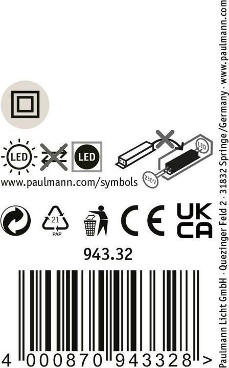 Productafbeelding Paulmann Lichten Ronea (1200 lm, IP44)