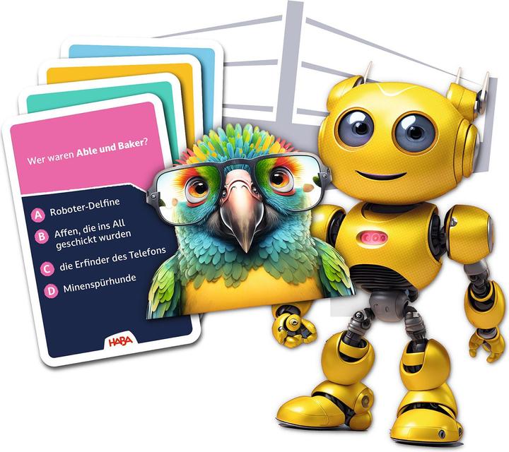 Actual product image Haba Team Quiz Challenge Nature vs. technology (Italian, English, German, French)