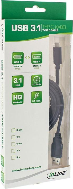 Produktbild InLine USB 3.1 Kabel (0.30 m, USB 3.1)