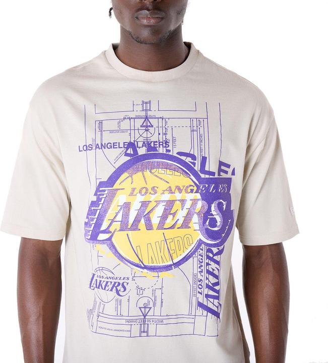 Produktbild New Era NBA Shirt - GRAPHIC Los Angeles Lakers stone - L (L)