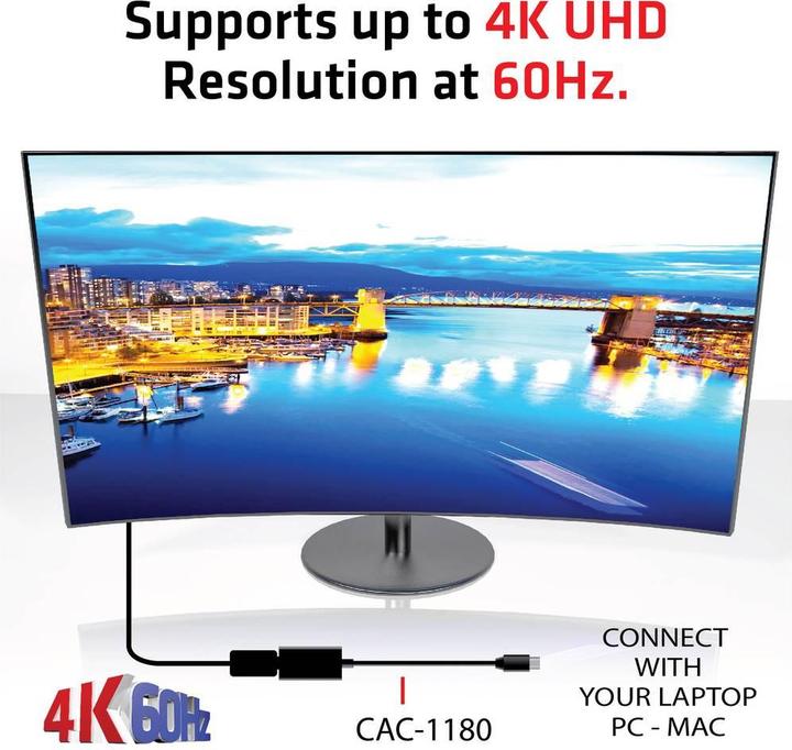 Actual product image Club 3D Mini DisplayPort 1.4 to (HDMI, 1.12 cm)