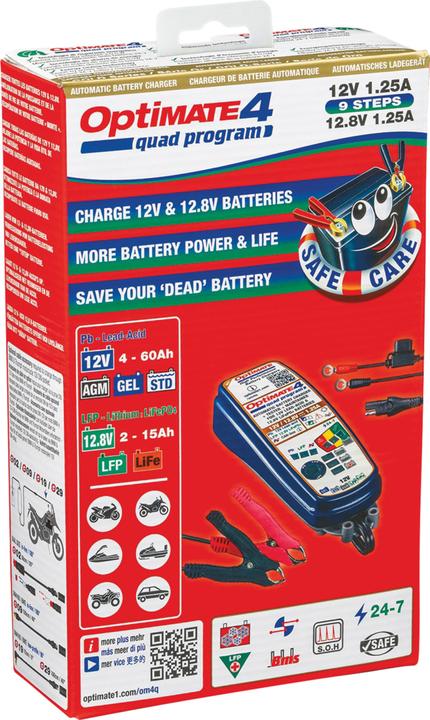 Produktbild Tecmate OptiMate 4 Quad Program (12V, 1.25 A)