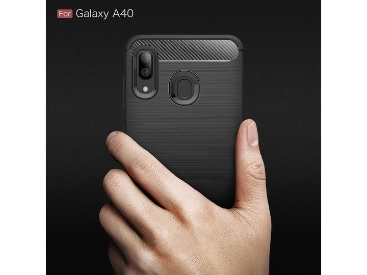Produktbild Screenguard Samsung Galaxy A40 Hülle Carbon Brushed Soft TPU (Samsung Galaxy A40)