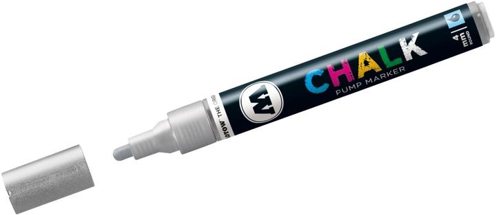 Productafbeelding Molotow Raammarker Pompmarker Krijt navulbaar 4mm metallic zilver (Metallic zilver, 4 mm, 1 x)