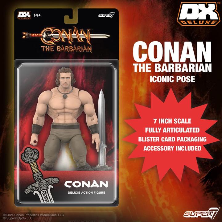 Actual product image Super7 Conan the Barbarian 1982 Deluxe Action Figure Conan Iconic Pose 18 cm