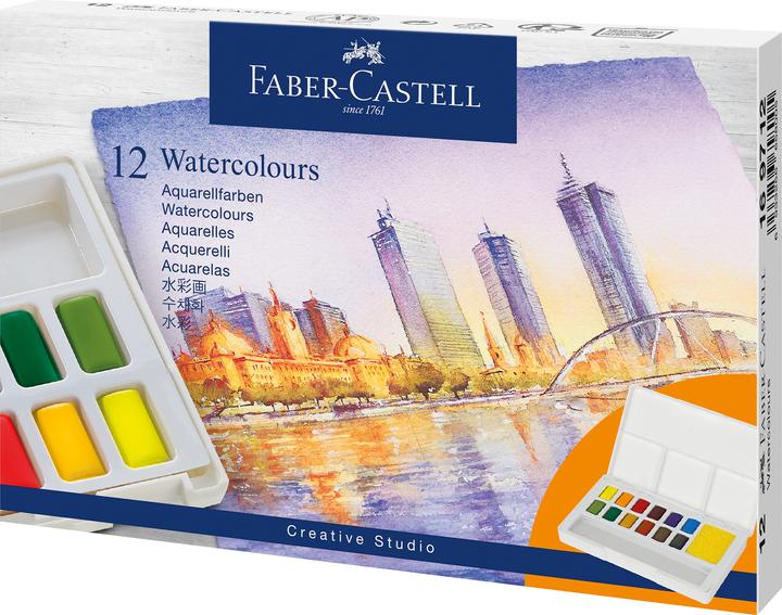Immagine prodotto Faber-Castell Astuccio Acquerelli 12x (Multicolore, 144 ml)