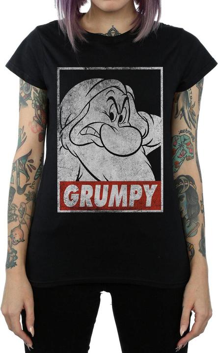Image du produit Snow White T-shirt en coton Womens/Ladies Grumpy Poster (L)
