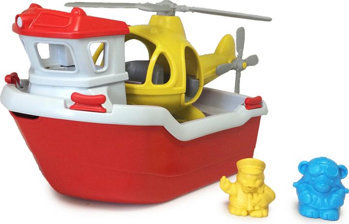 Actual product image Green Toys Lifeboat with helicopter