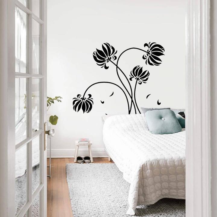 Image du produit Wizard + Genius Fleurs Noir (110 x 110 cm)