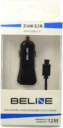 Actual product image Beline Ład. sam. 2xUSB + USB-C 2,1A czarna/black