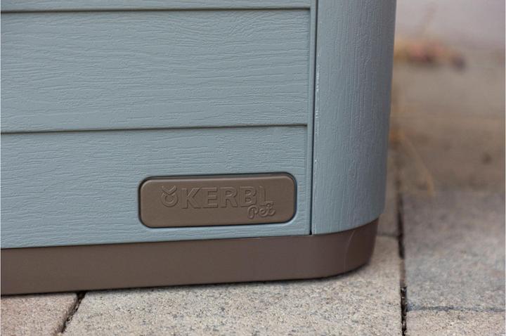Immagine prodotto Kerbl 81341 Casetta per gatti Paola Eco, aspetto mediterraneo, plastica riciclata, grigio-verde-marrone (Gatto)