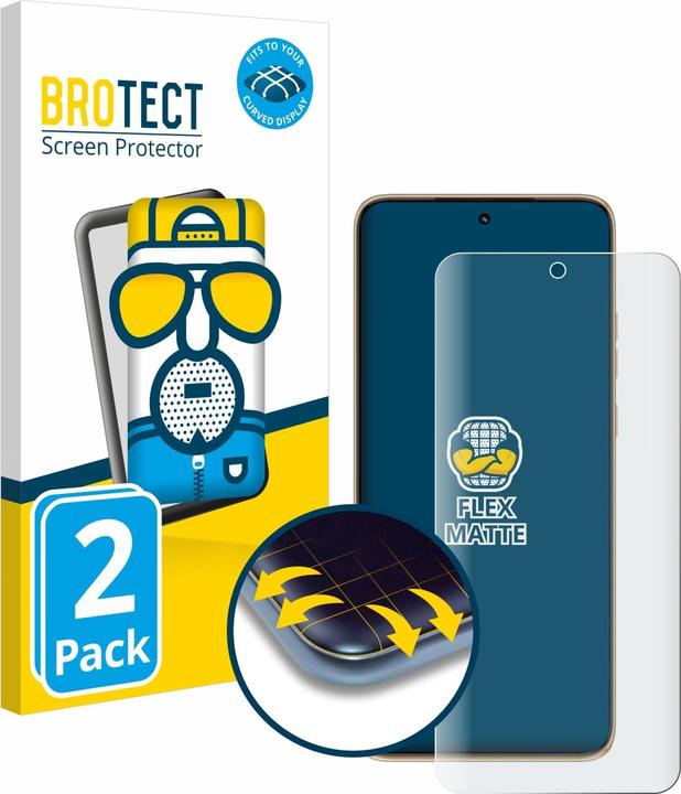 Productafbeelding BROTECT Fullscreen Schutzfolie Displayschutz Folie Matt Entspiegelungsfolie (2 Stuk, Motorola Edge 50 Neo)