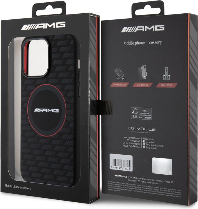Image du produit Mercedes AMG AMHMP15X23SMRK iPhone 15 Pro Max 6.7" czarny/black hardcase Silicone Carbon Pattern MagSafe (Apple iPhone 15 Pro Max)