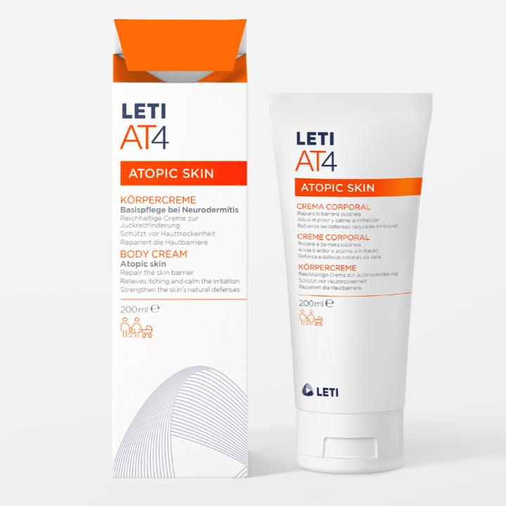 Actual product image Leti AT4 Atopic Skin Body Cream for Neurodermatitis, 200 ml Cream (Body cream, 200 ml)